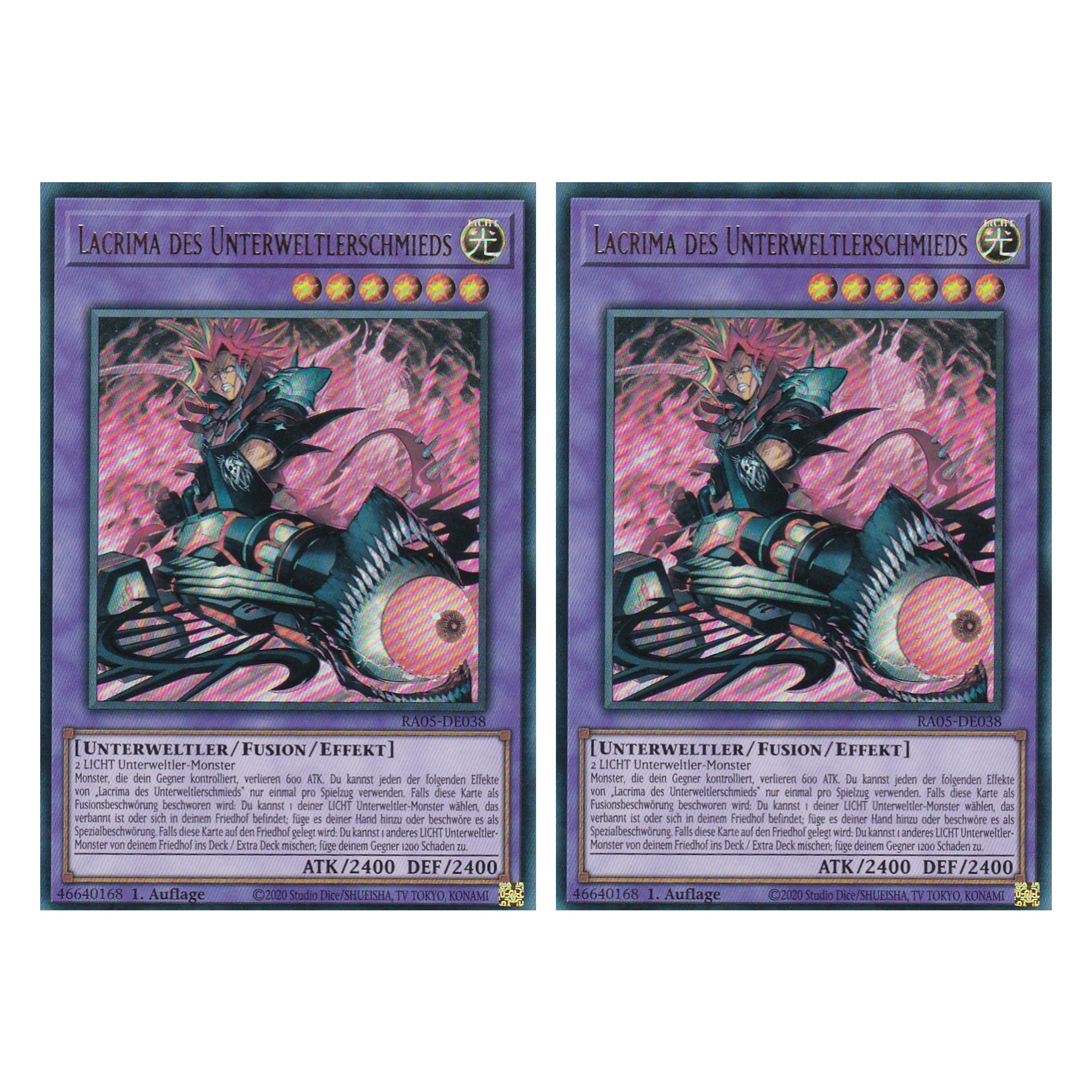 Lacrima des Unterweltlerschmieds - RA05-DE038 - Ultra Rare - Deutsch - Rarity Collection 5 - Yugioh - Duo Set (2 Stück)