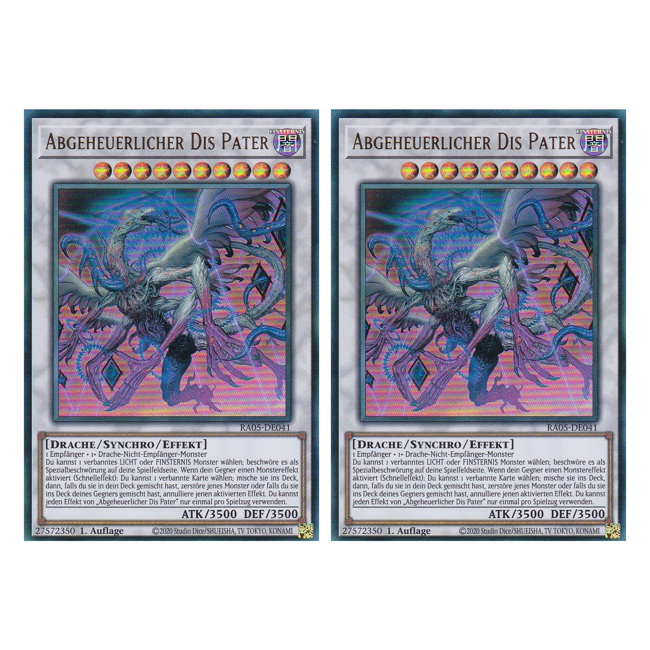 Abgeheuerlicher Dis Pater - RA05-DE041 - Ultra Rare - Deutsch - Rarity Collection 5 - Yugioh - Duo Set (2 Stück)