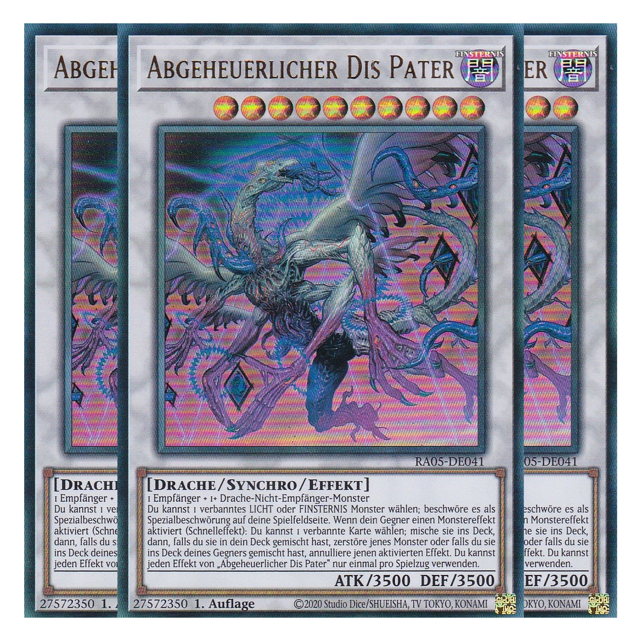 Abgeheuerlicher Dis Pater - RA05-DE041 - Ultra Rare - Deutsch - Rarity Collection 5 - Yugioh - Playset (3 Kopien)