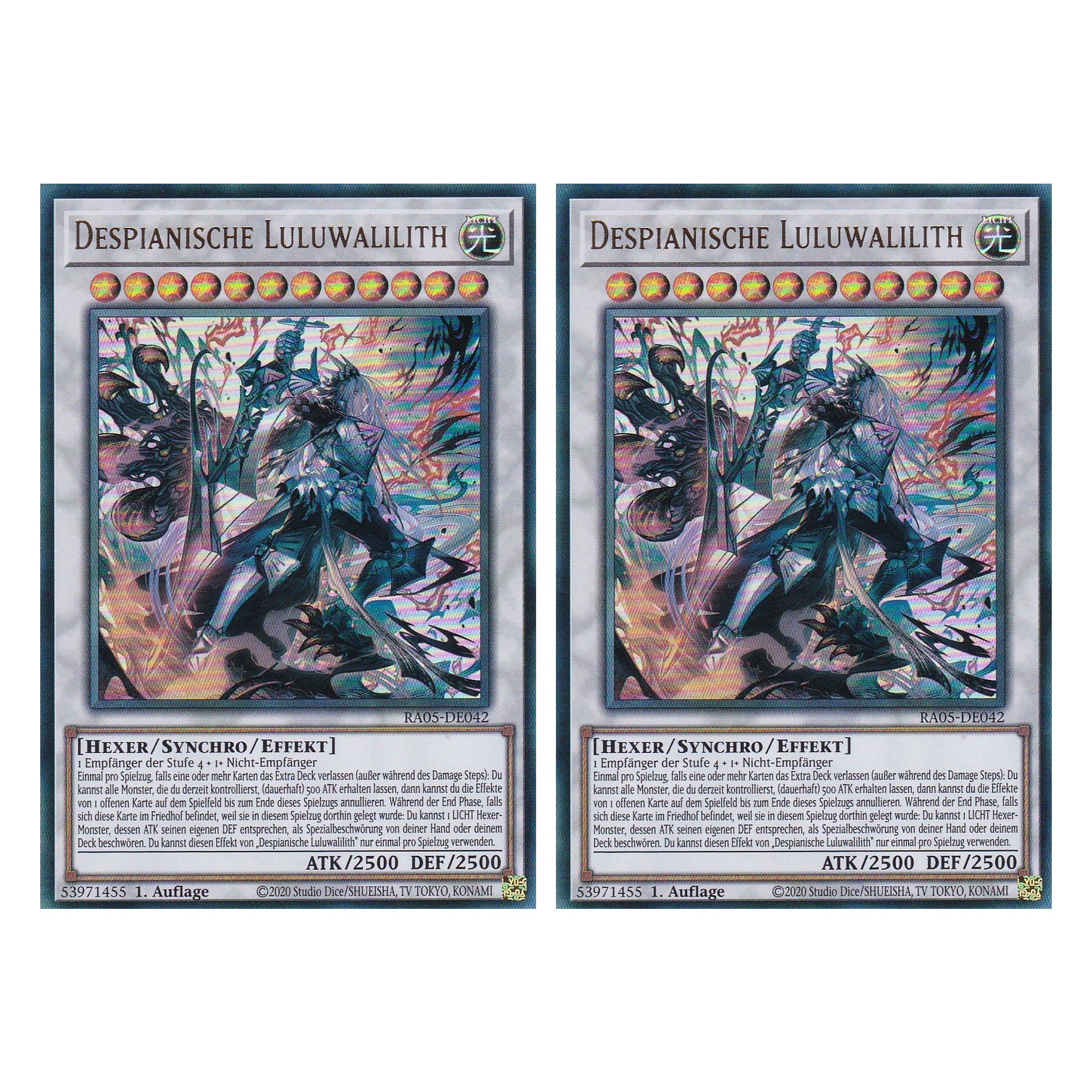 Despianische Luluwalilith - RA05-DE042 - Ultra Rare - Deutsch - Rarity Collection 5 - Yugioh - Duo Set (2 Stück)