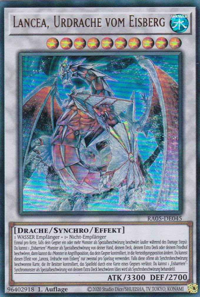 Lancea, Urdrache vom Eisberg - RA05-DE045 - Ultra Rare - Deutsch - Rarity Collection 5 - Yugioh