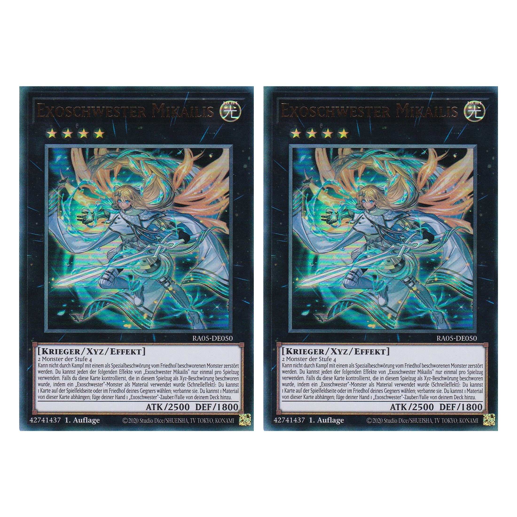 Exoschwester Mikailis - RA05-DE050 - Ultra Rare - Deutsch - Rarity Collection 5 - Yugioh - Duo Set (2 Stück)