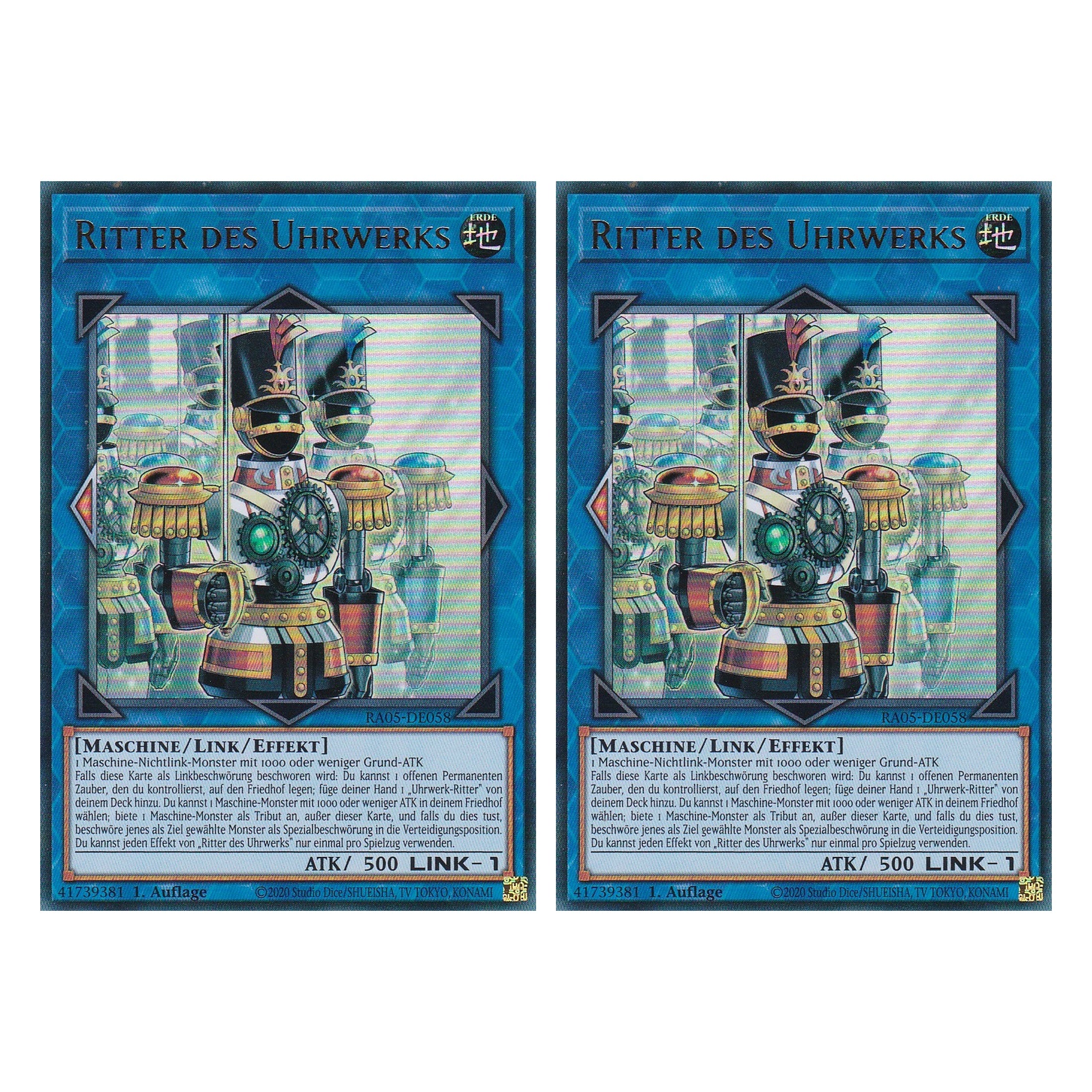 Ritter des Uhrwerks - RA05-DE058 - Ultra Rare - Deutsch - Rarity Collection 5 - Yugioh - Duo Set (2 Stück)