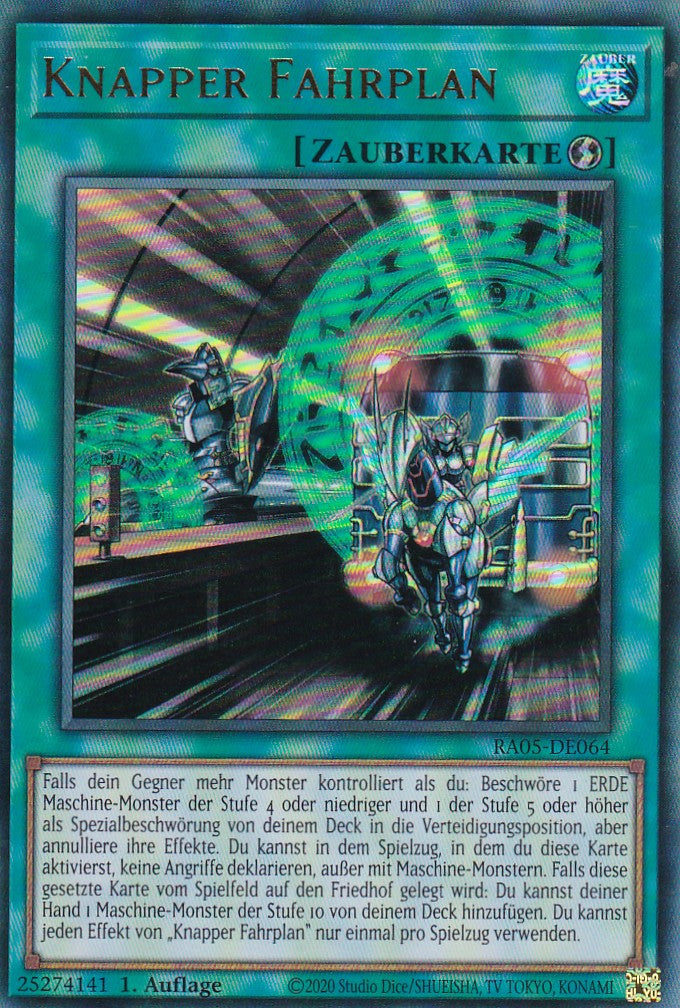 Knapper Fahrplan - RA05-DE064 - Ultra Rare - Deutsch - Rarity Collection 5 - Yugioh