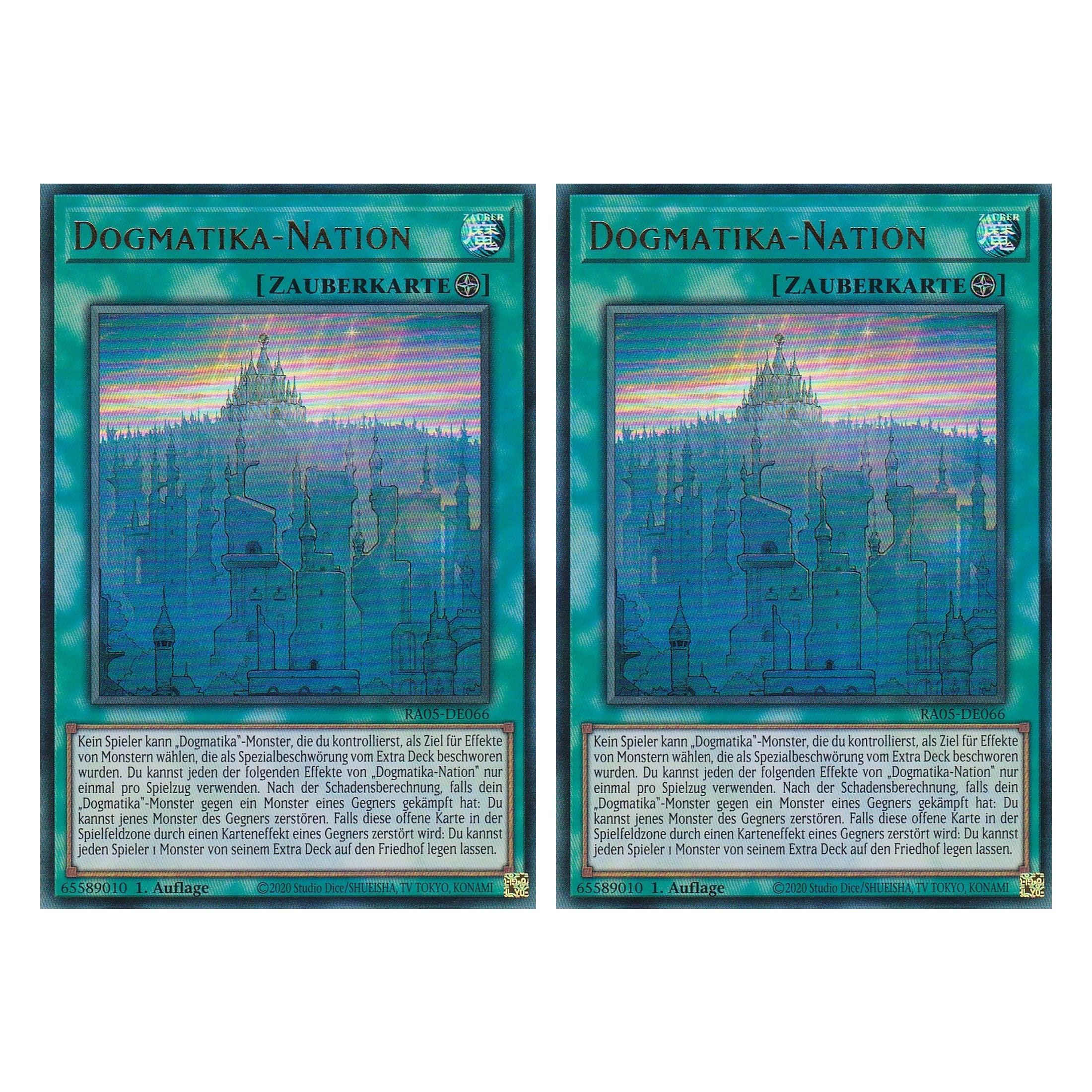 Dogmatika-Nation - RA05-DE066 - Ultra Rare - Deutsch - Rarity Collection 5 - Yugioh - Duo Set (2 Stück)