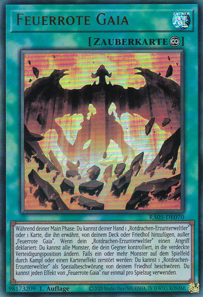 Feuerrote Gaia - RA05-DE070 - Ultra Rare - Deutsch - Rarity Collection 5 - Yugioh