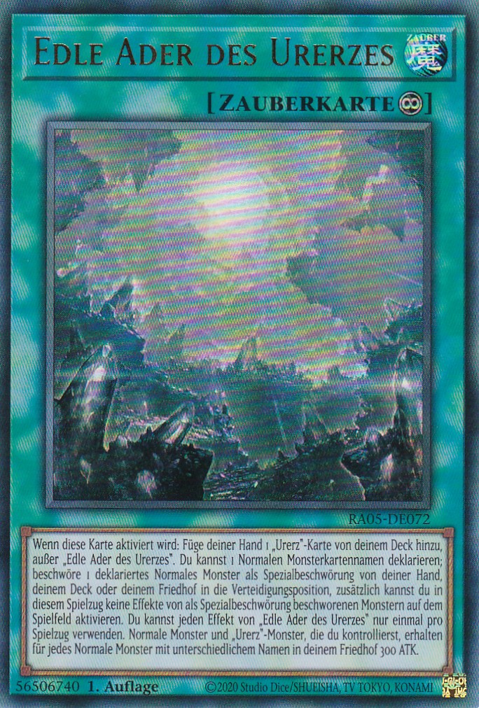 Edle Ader des Urerzes - RA05-DE072 - Ultra Rare - Deutsch - Rarity Collection 5 - Yugioh