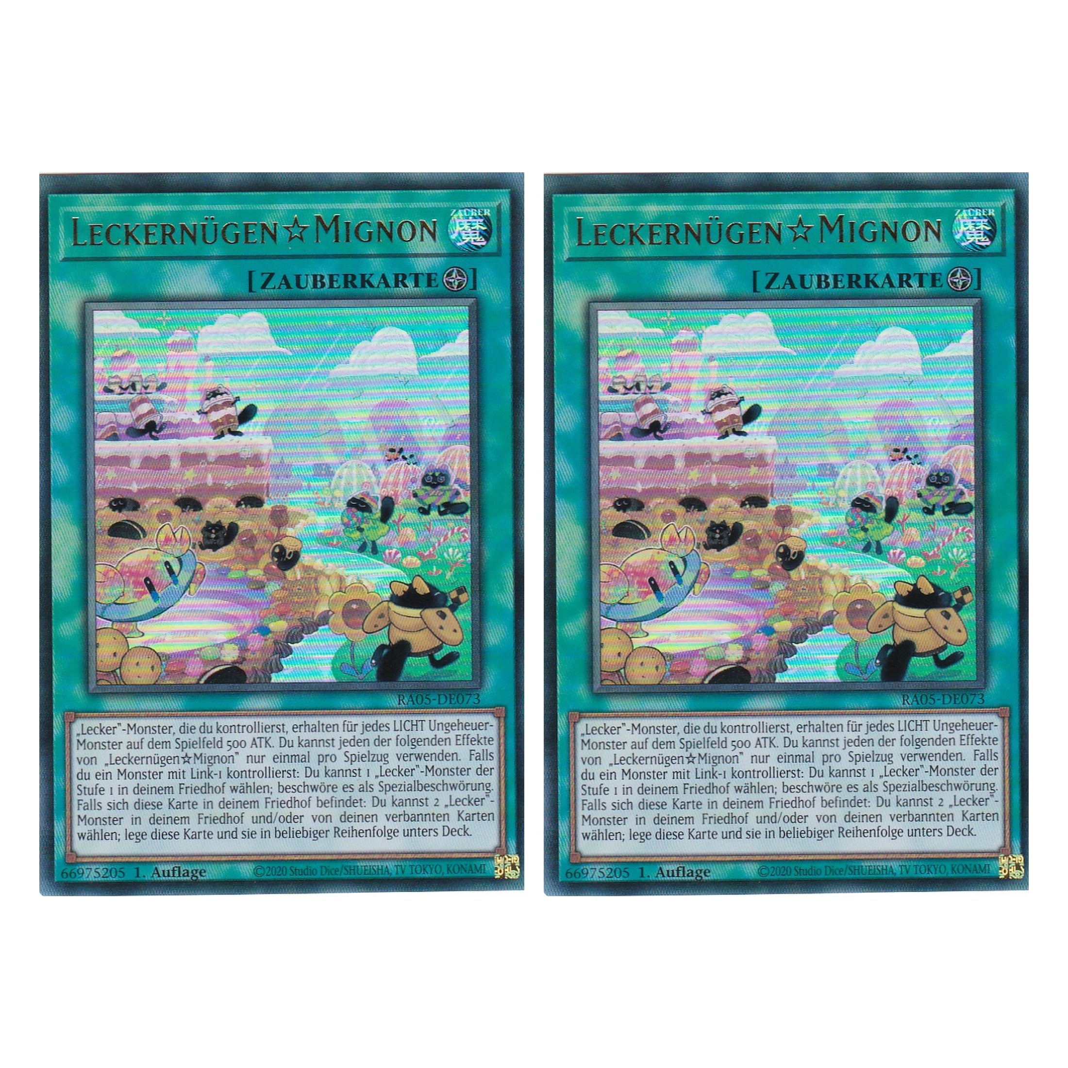 Leckernügen☆Mignon - RA05-DE073 - Ultra Rare - Deutsch - Rarity Collection 5 - Yugioh - Duo Set (2 Stück)
