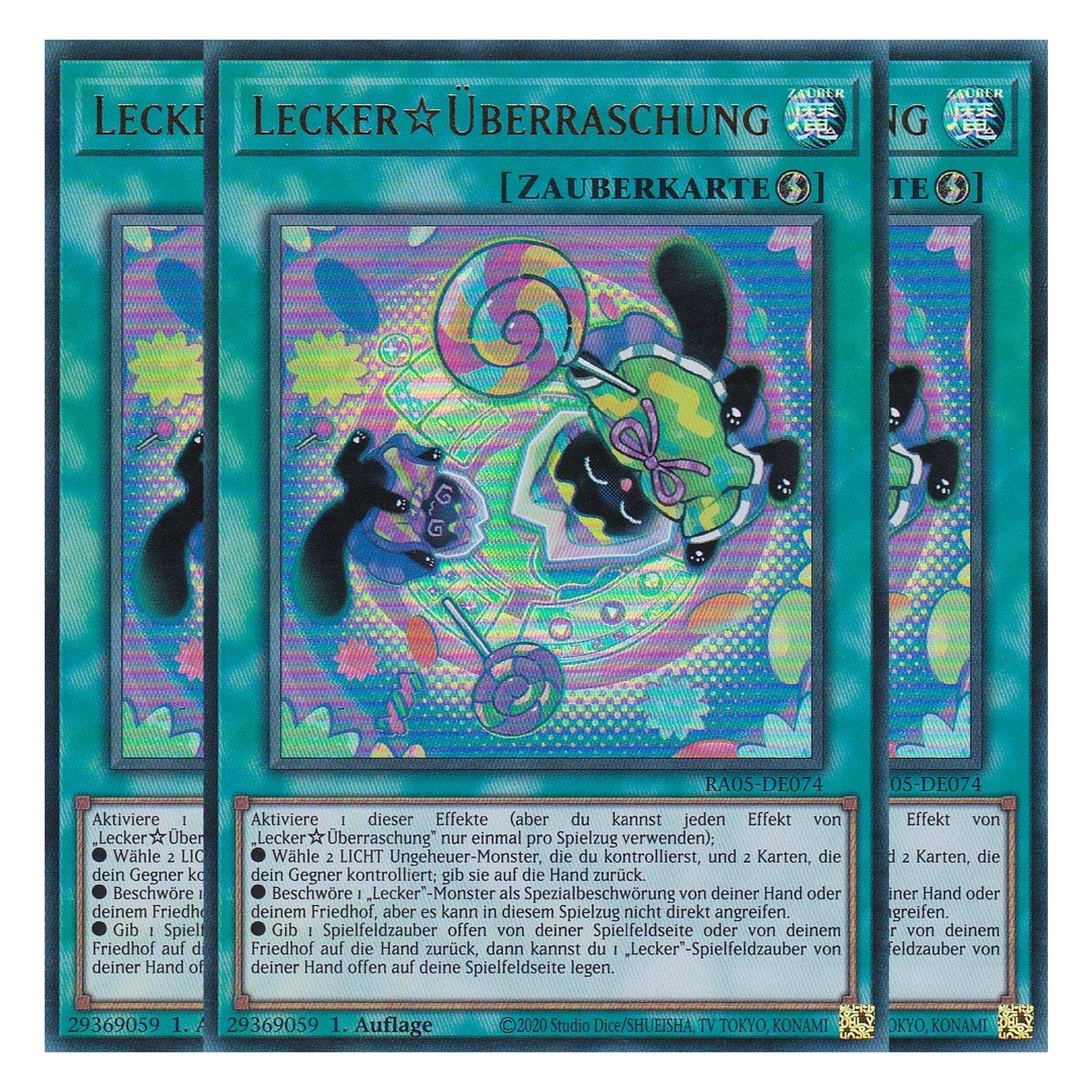 Lecker☆Überraschung - RA05-DE074 - Ultra Rare - Deutsch - Rarity Collection 5 - Yugioh - Playset (3 Kopien)