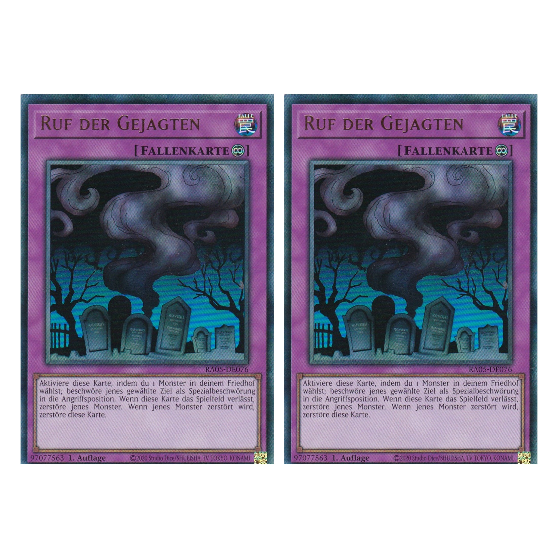 Ruf der Gejagten - RA05-DE076 - Ultra Rare - Deutsch - Rarity Collection 5 - Yugioh - Duo Set (2 Stück)