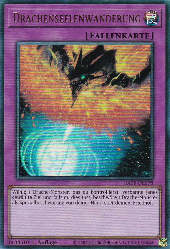 Drachenseelenwanderung - RA05-DE078 - Ultra Rare - Deutsch - Rarity Collection 5 - Yugioh