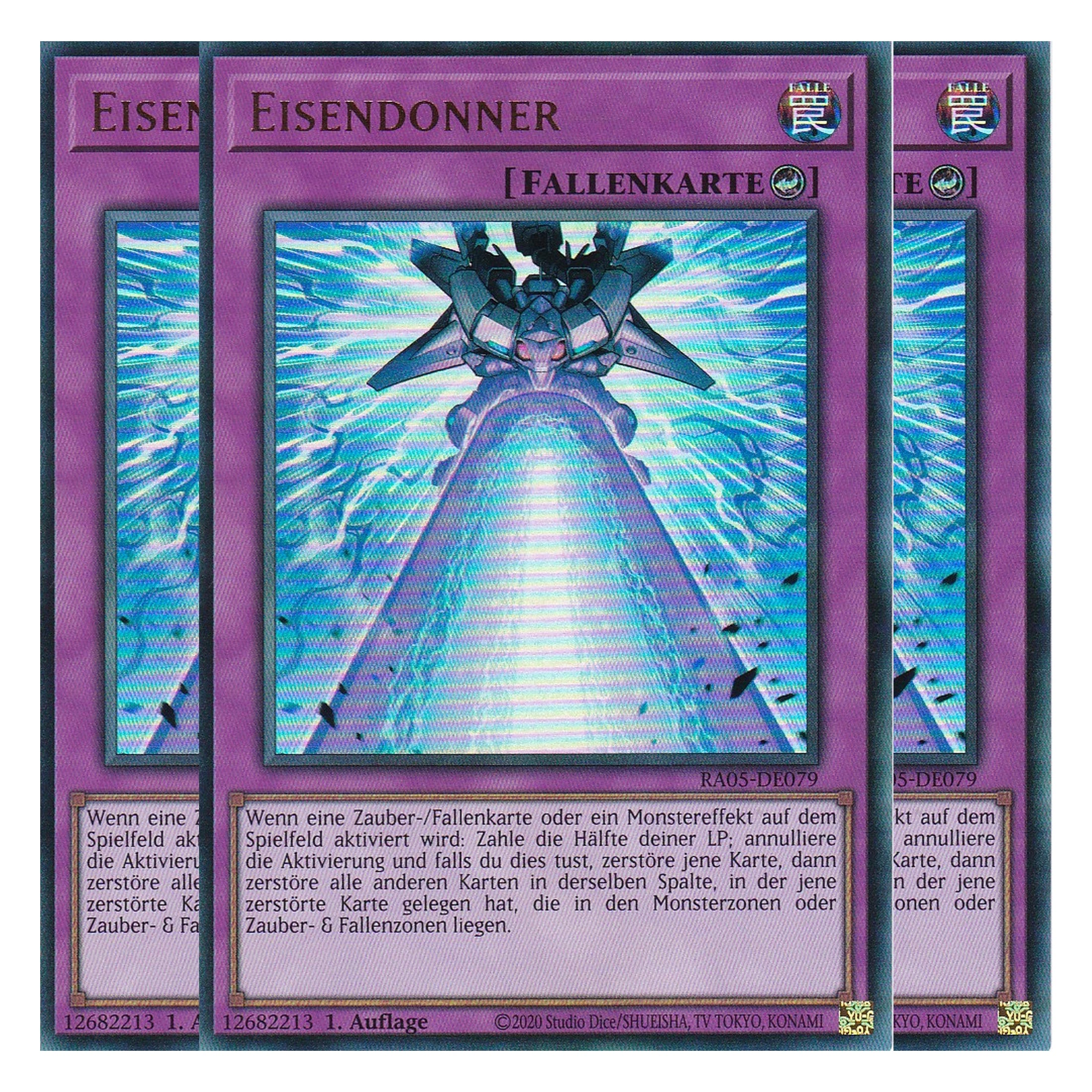Eisendonner - RA05-DE079 - Ultra Rare - Deutsch - Rarity Collection 5 - Yugioh - Playset (3 Kopien)