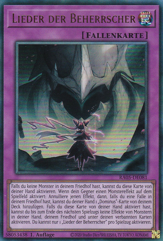 Lieder der Beherrscher - RA05-DE081 - Ultra Rare - Deutsch - Rarity Collection 5 - Yugioh