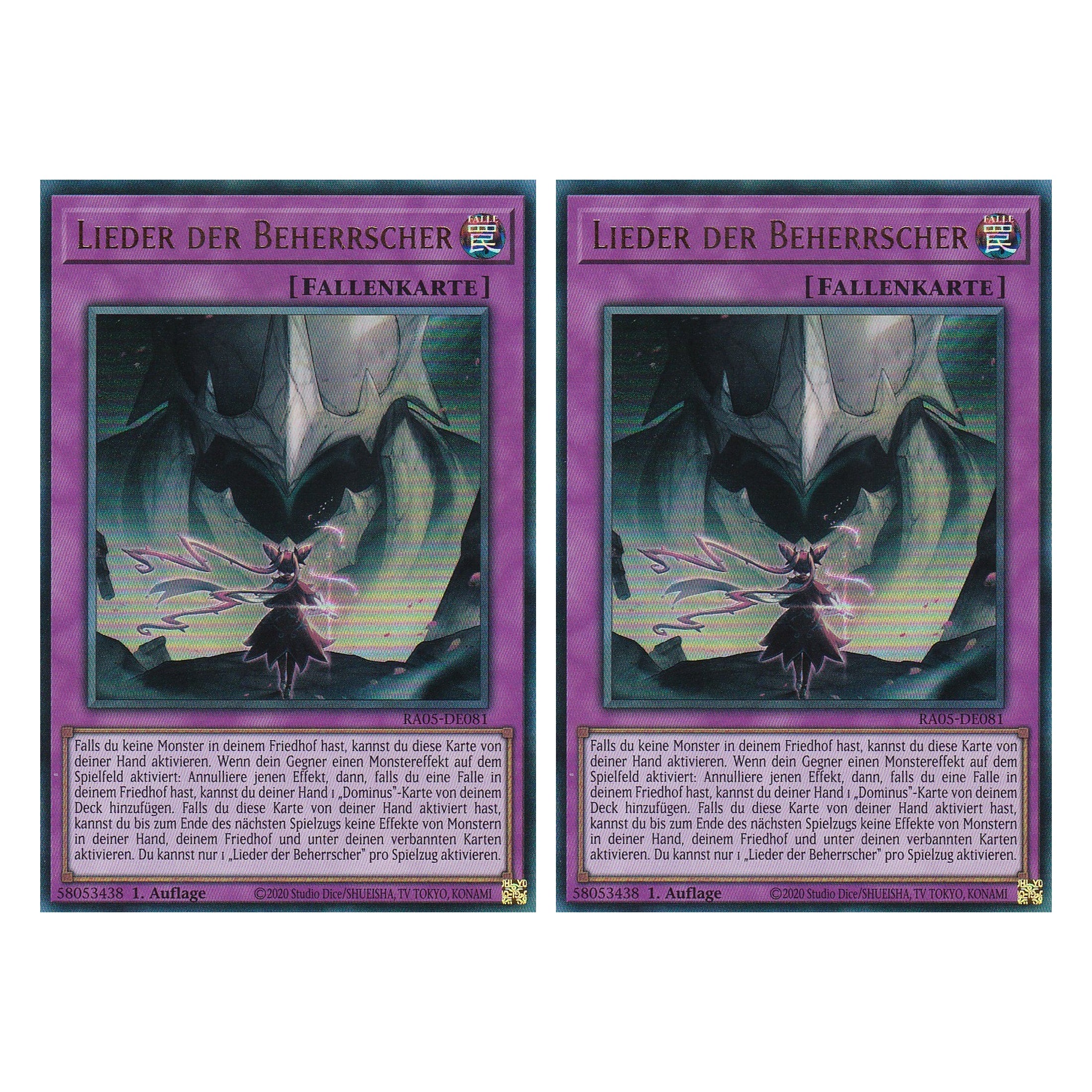 Lieder der Beherrscher - RA05-DE081 - Ultra Rare - Deutsch - Rarity Collection 5 - Yugioh - Duo Set (2 Stück)