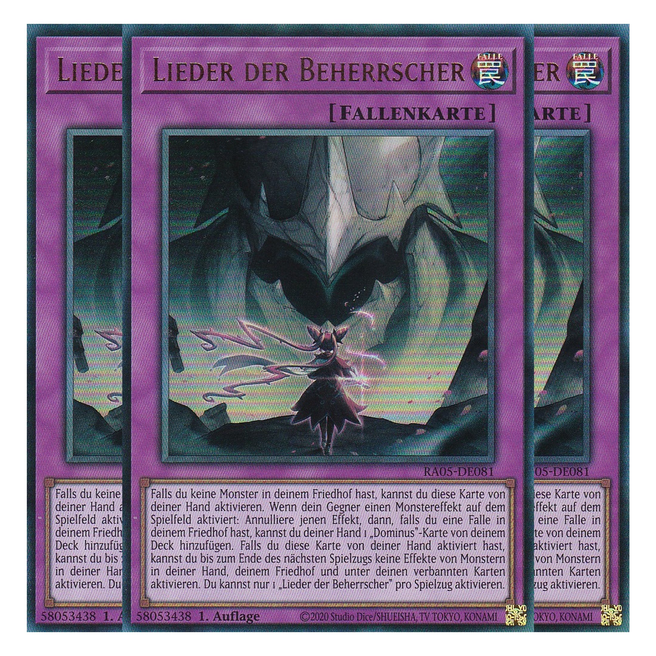 Lieder der Beherrscher - RA05-DE081 - Ultra Rare - Deutsch - Rarity Collection 5 - Yugioh - Playset (3 Kopien)