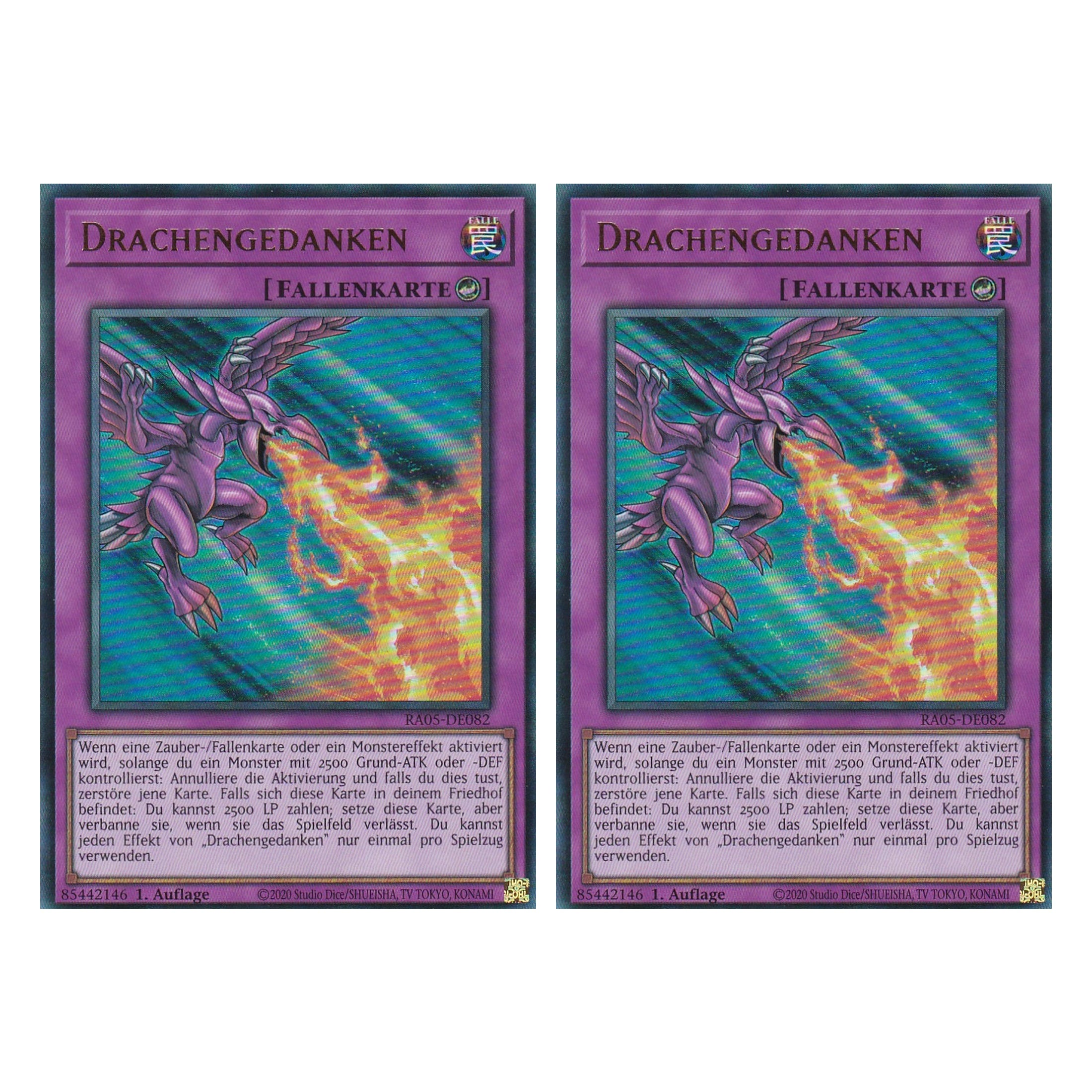 Drachengedanken - RA05-DE082 - Ultra Rare - Deutsch - Rarity Collection 5 - Yugioh - Duo Set (2 Stück)