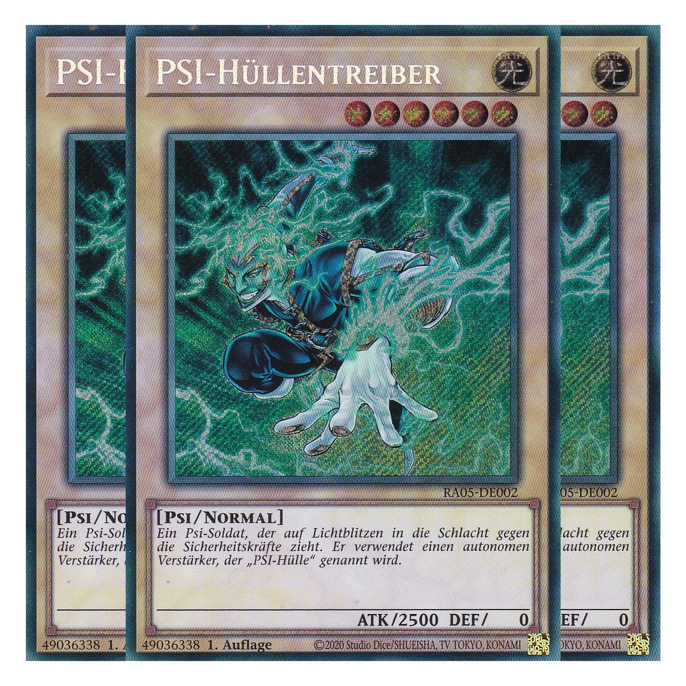 PSI-Hüllentreiber - RA05-DE002 - Secret Rare - Deutsch - Rarity Collection 5 - Yugioh - Playset (3 Kopien)