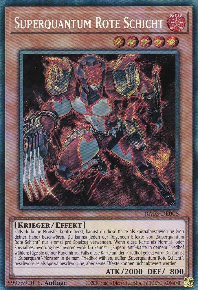 Superquantum Rote Schicht - RA05-DE008 - Secret Rare - Deutsch - Rarity Collection 5 - Yugioh