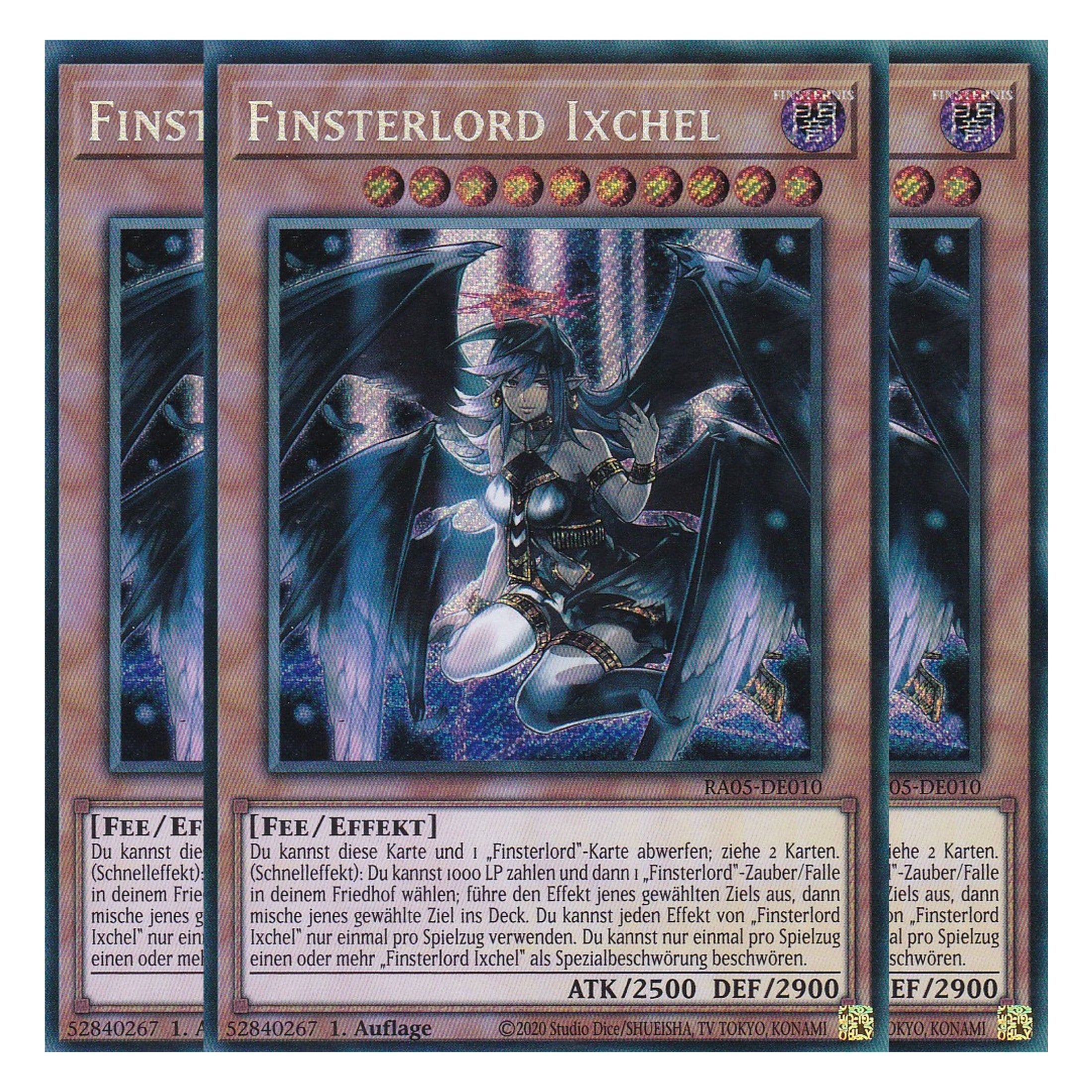 Finsterlord Ixchel - RA05-DE010 - Secret Rare - Deutsch - Rarity Collection 5 - Yugioh - Playset (3 Kopien)