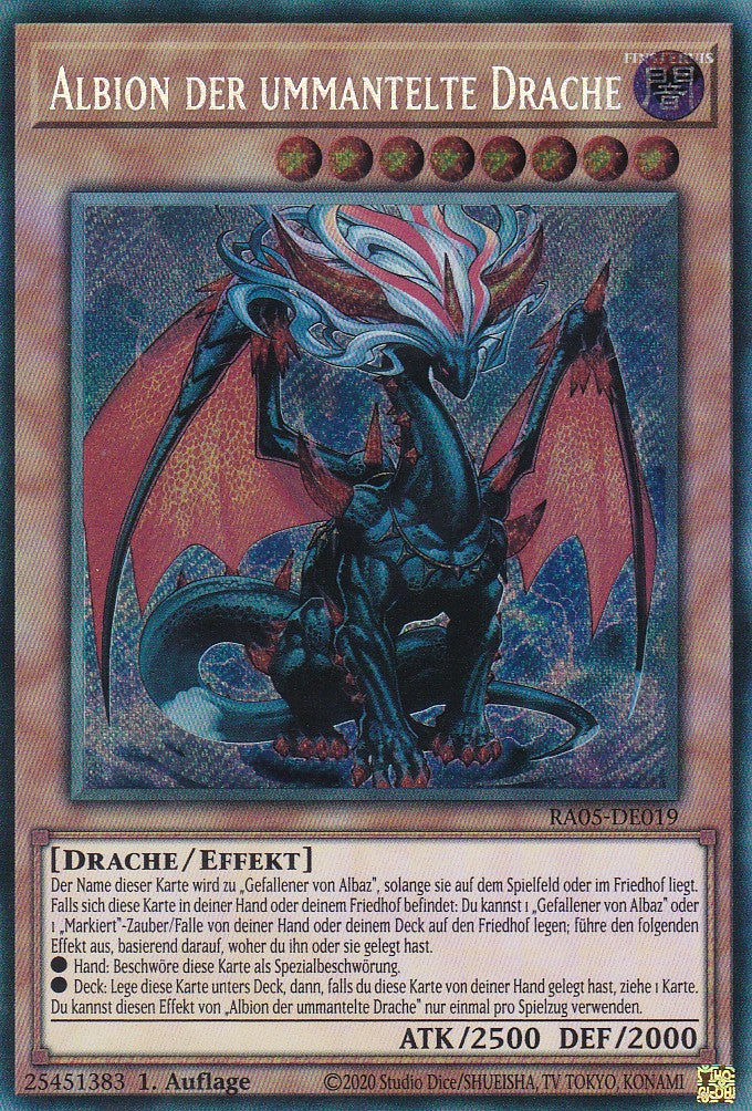 Albion der ummantelte Drache - RA05-DE019 - Secret Rare - Deutsch - Rarity Collection 5 - Yugioh