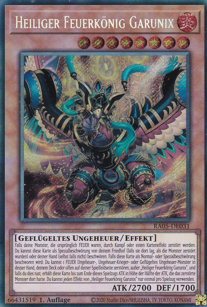 Heiliger Feuerkönig Garunix - RA05-DE031 - Secret Rare - Deutsch - Rarity Collection 5 - Yugioh