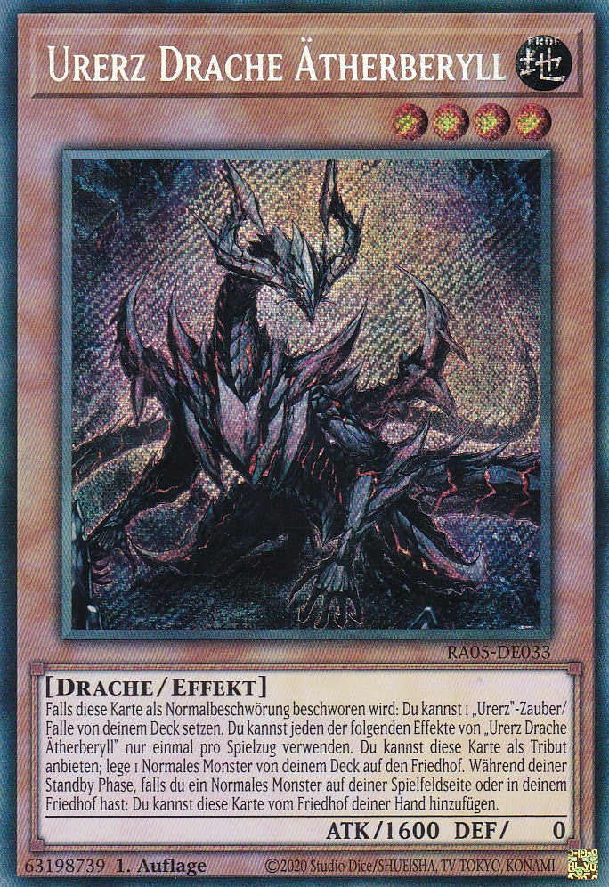 Urerz Drache Ätherberyll - RA05-DE033 - Secret Rare - Deutsch - Rarity Collection 5 - Yugioh