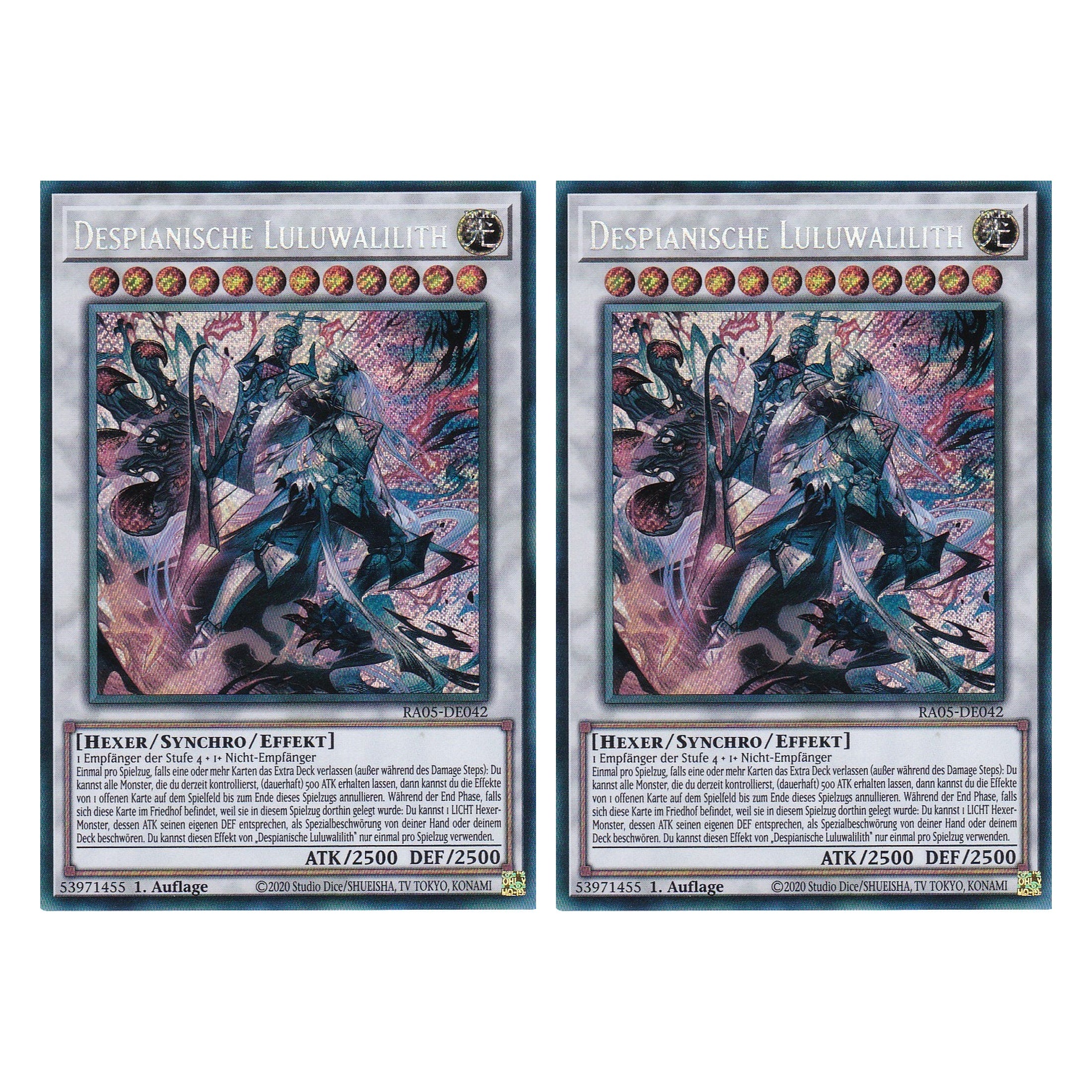 Despianische Luluwalilith - RA05-DE042 - Secret Rare - Deutsch - Rarity Collection 5 - Yugioh - Duo Set (2 Stück)
