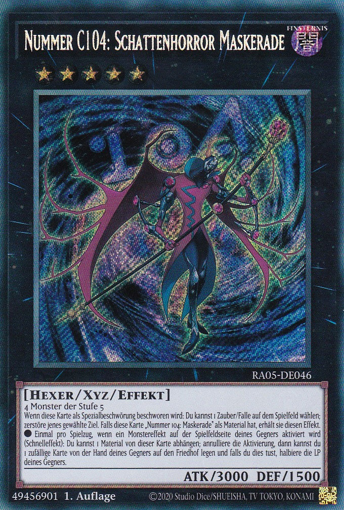 Nummer C104: Schattenhorror Maskerade - RA05-DE046 - Secret Rare - Deutsch - Rarity Collection 5 - Yugioh
