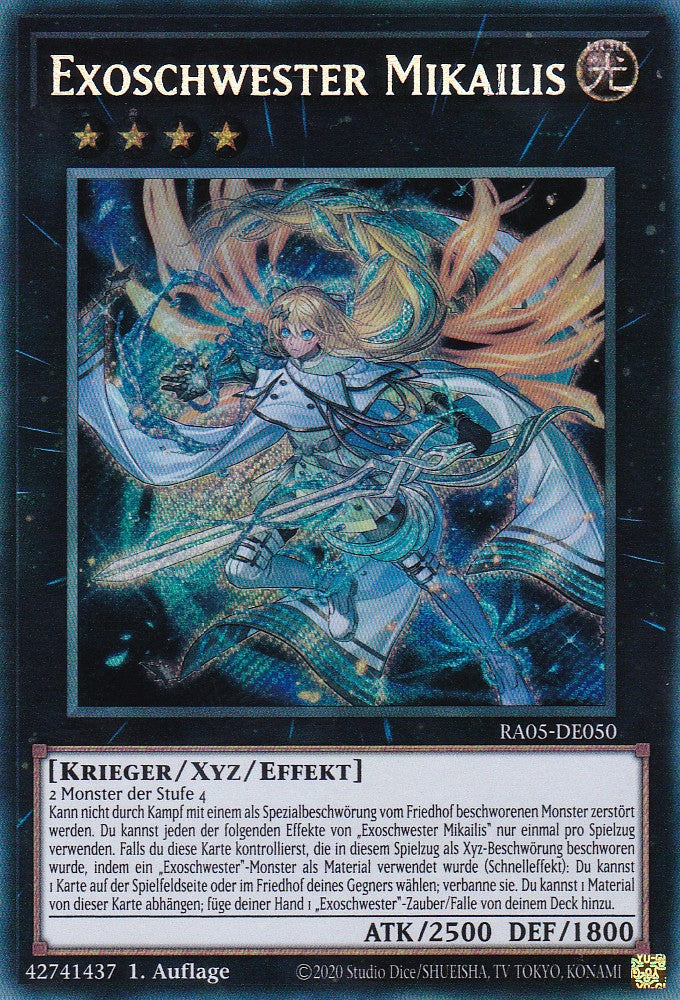 Exoschwester Mikailis - RA05-DE050 - Secret Rare - Deutsch - Rarity Collection 5 - Yugioh