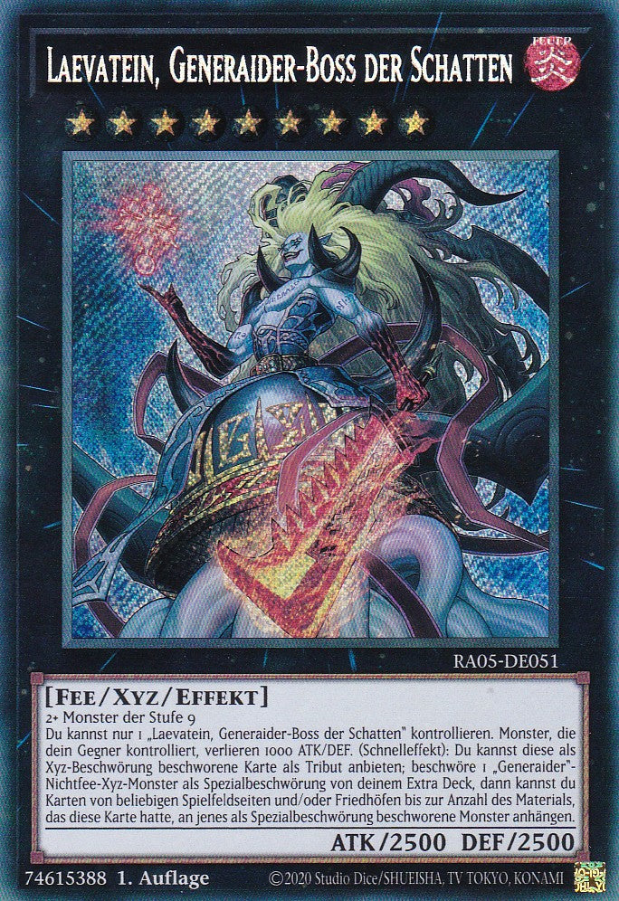 Laevatein, Generaider-Boss der Schatten - RA05-DE051 - Secret Rare - Deutsch - Rarity Collection 5 - Yugioh