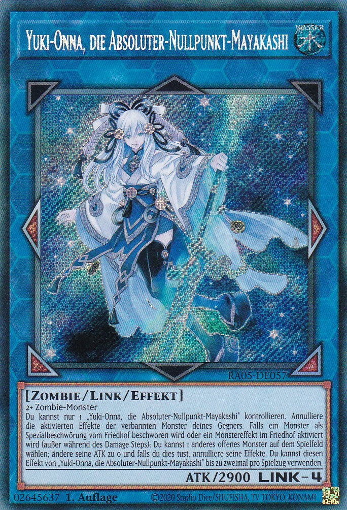 Yuki-Onna, die Absoluter-Nullpunkt-Mayakashi - RA05-DE057 - Secret Rare - Deutsch - Rarity Collection 5 - Yugioh