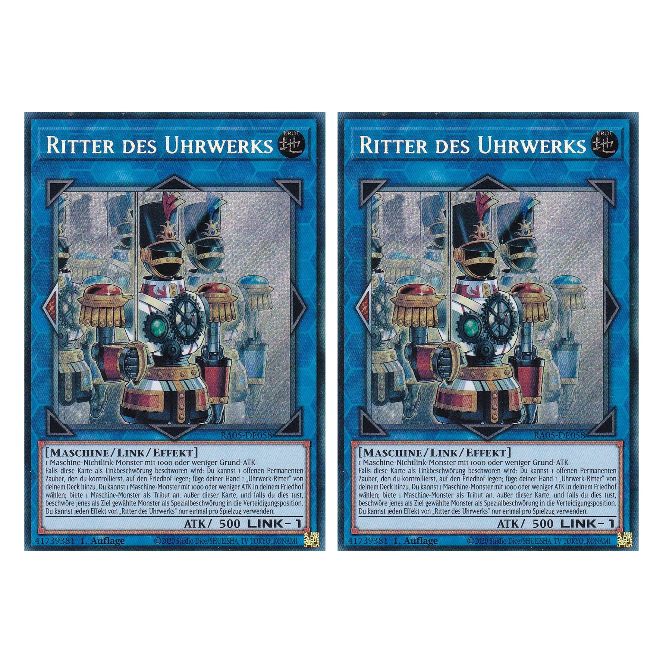 Ritter des Uhrwerks - RA05-DE058 - Secret Rare - Deutsch - Rarity Collection 5 - Yugioh - Duo Set (2 Stück)