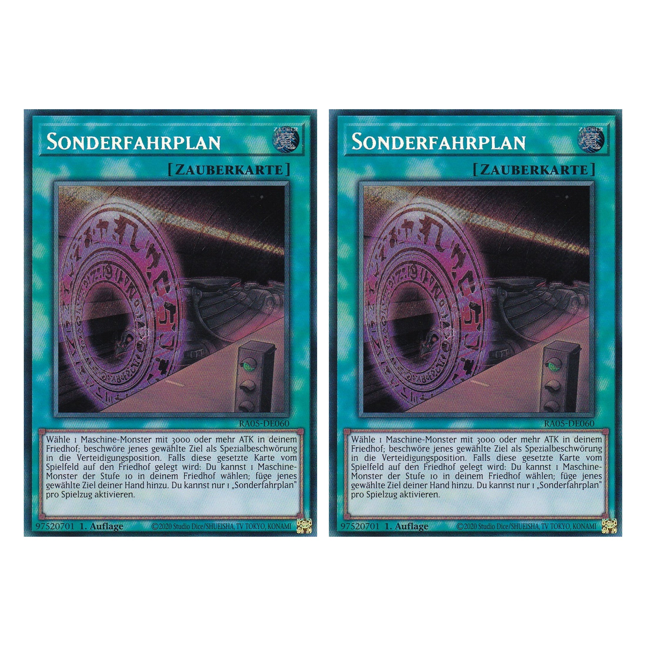 Sonderfahrplan - RA05-DE060 - Secret Rare - Deutsch - Rarity Collection 5 - Yugioh - Duo Set (2 Stück)
