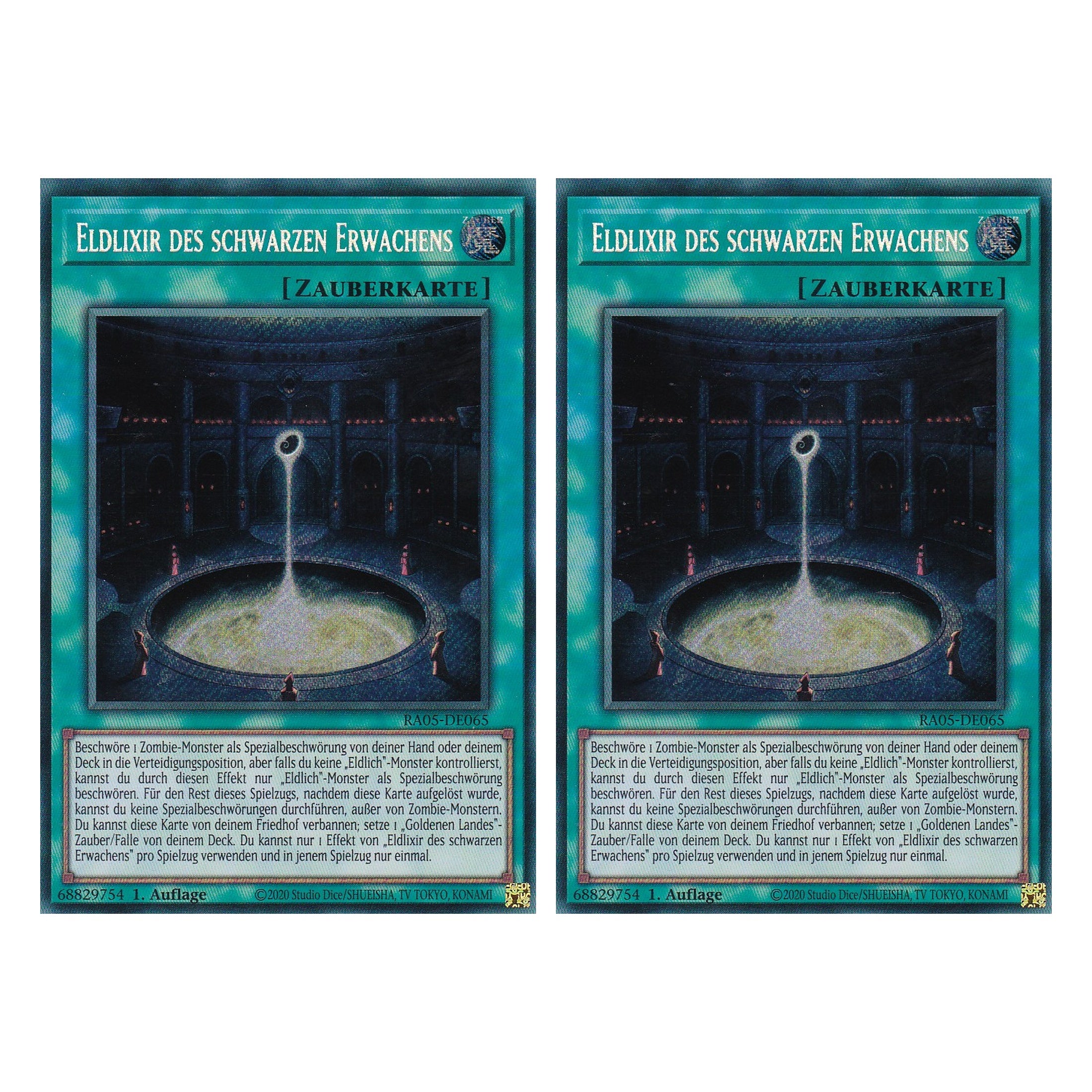 Eldlixir des schwarzen Erwachens - RA05-DE065 - Secret Rare - Deutsch - Rarity Collection 5 - Yugioh - Duo Set (2 Stück)