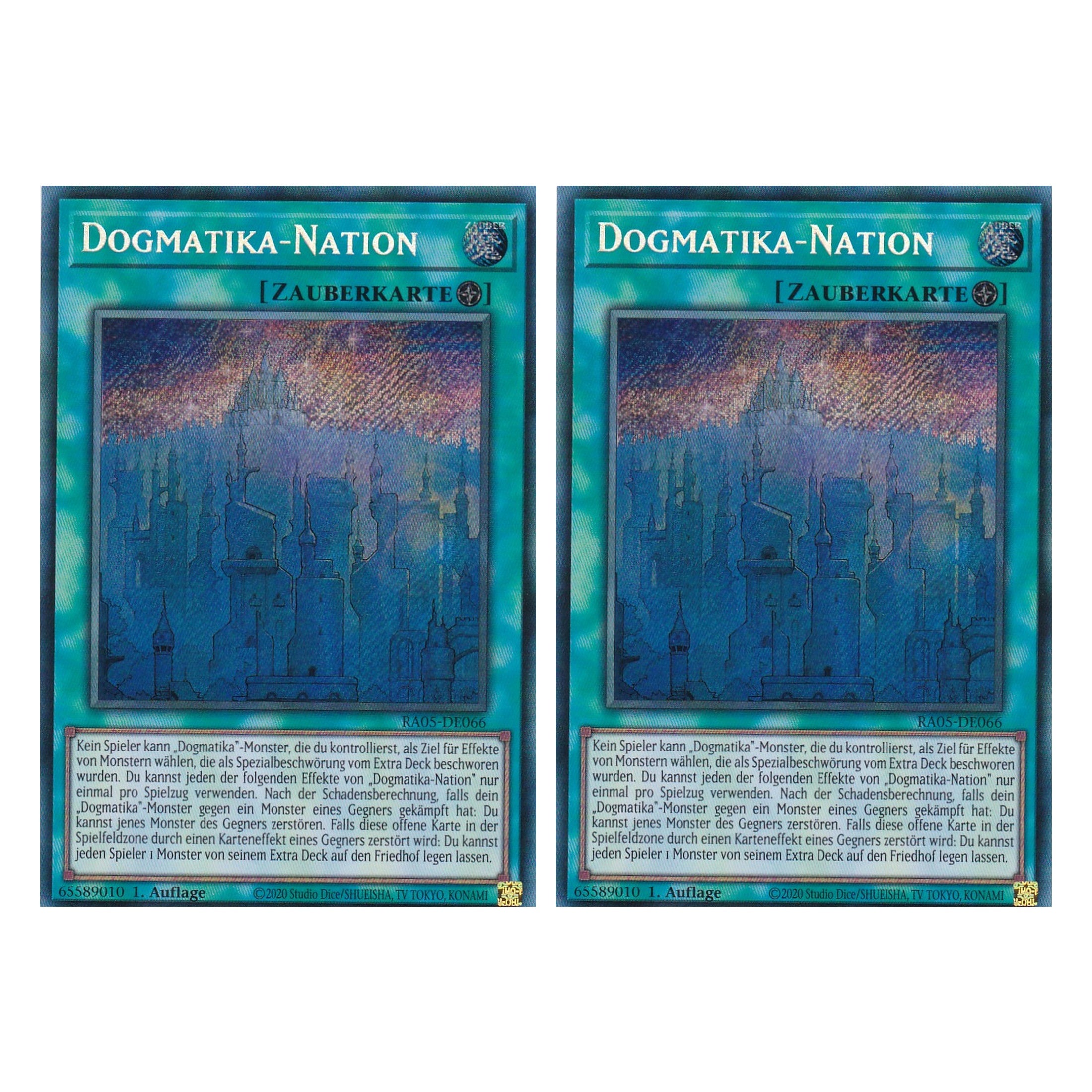 Dogmatika-Nation - RA05-DE066 - Secret Rare - Deutsch - Rarity Collection 5 - Yugioh - Duo Set (2 Stück)