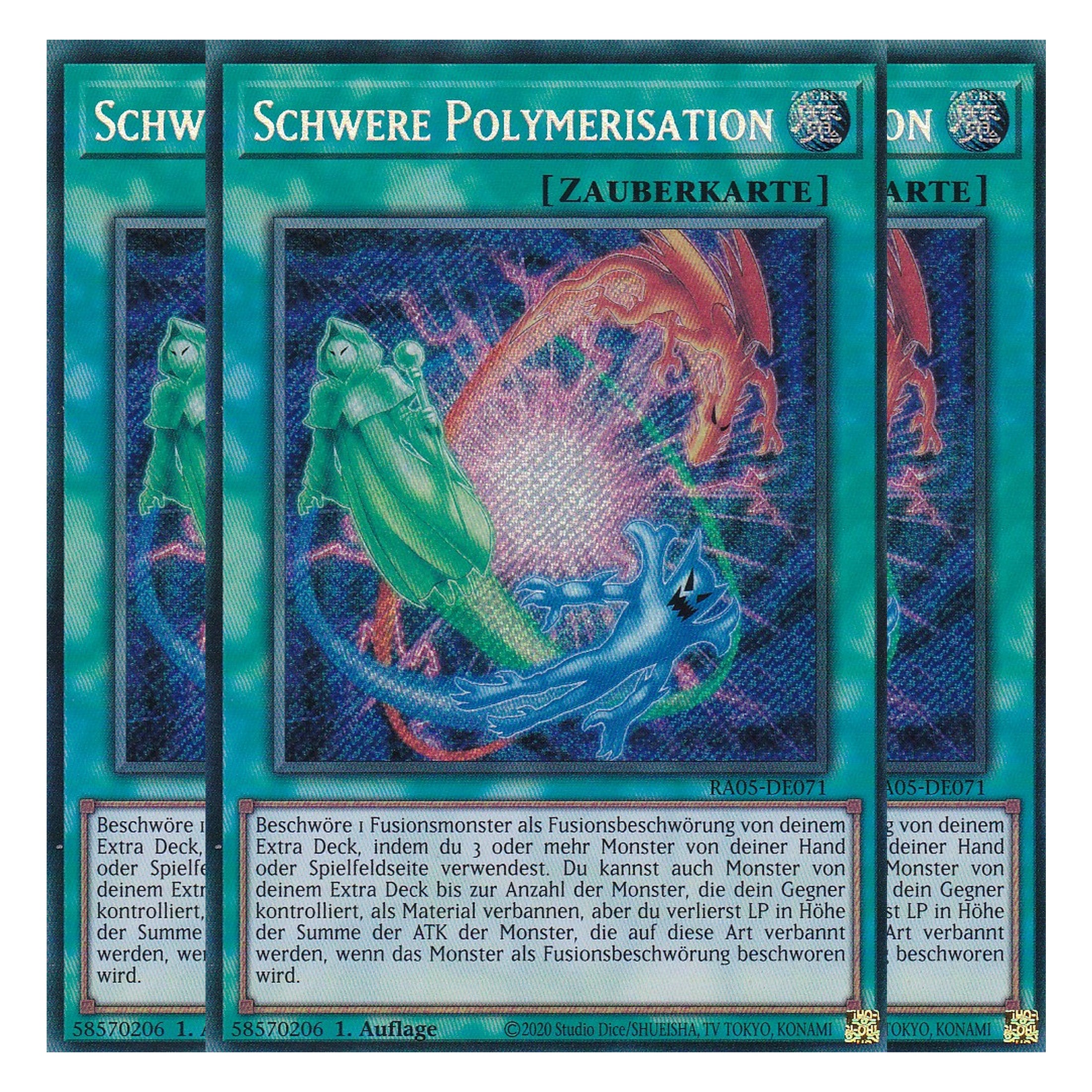 Schwere Polymerisation - RA05-DE071 - Secret Rare - Deutsch - Rarity Collection 5 - Yugioh - Playset (3 Kopien)