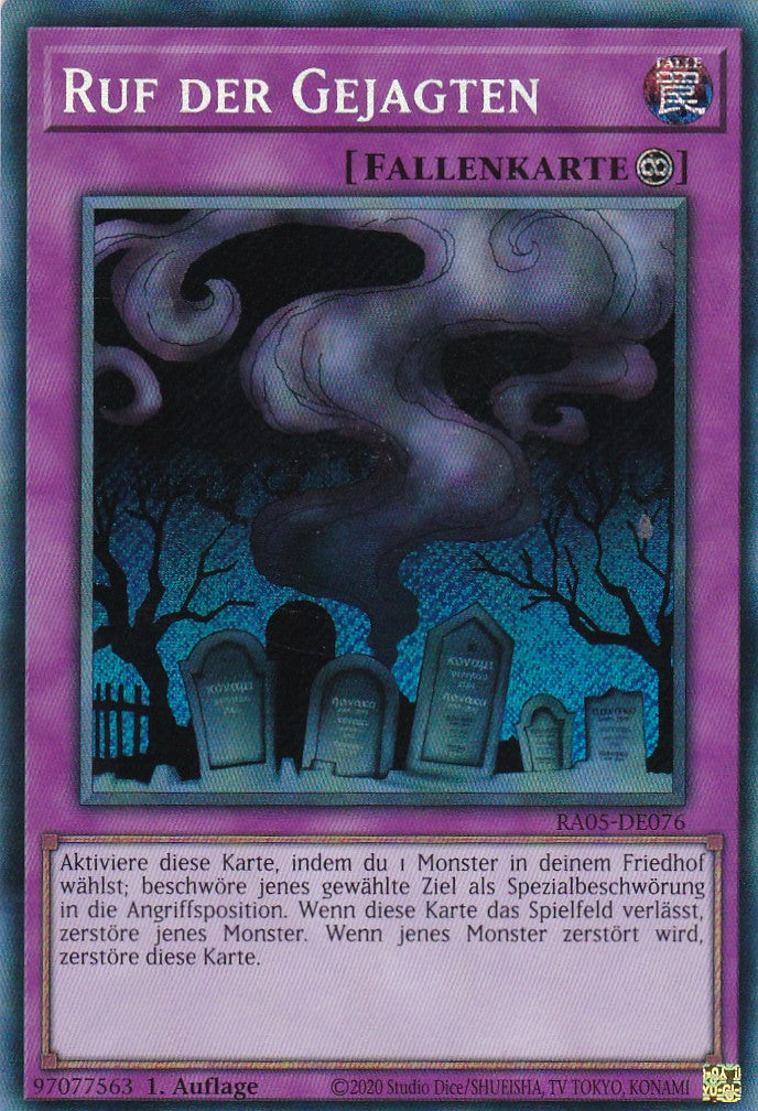 Ruf der Gejagten - RA05-DE076 - Secret Rare - Deutsch - Rarity Collection 5 - Yugioh