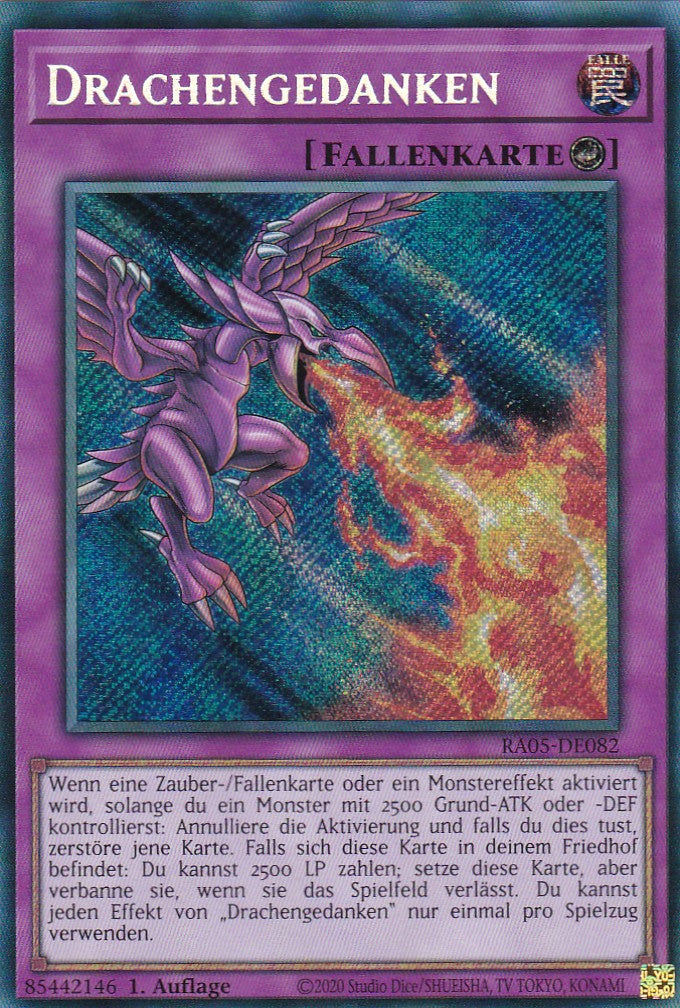 Drachengedanken - RA05-DE082 - Secret Rare - Deutsch - Rarity Collection 5 - Yugioh