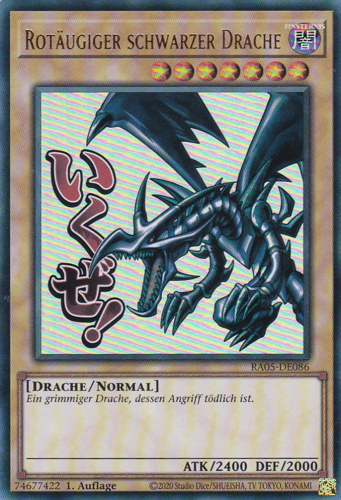 Rotäugiger schwarzer Drache - RA05-DE086 - Ultra Rare - Deutsch - Rarity Collection 5 - Yugioh