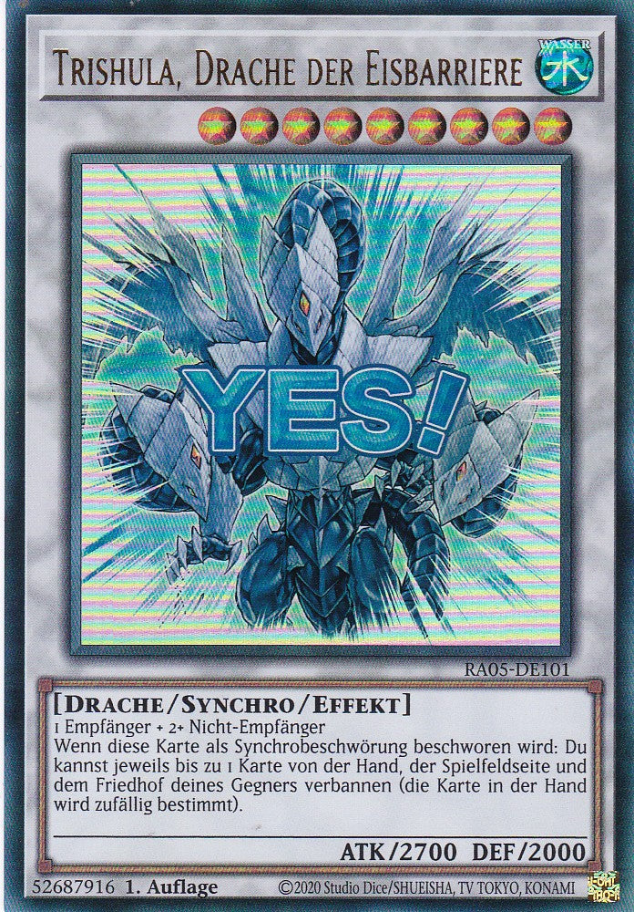 Trishula, Drache der Eisbarriere - RA05-DE101 - Ultra Rare - Deutsch - Rarity Collection 5 - Yugioh