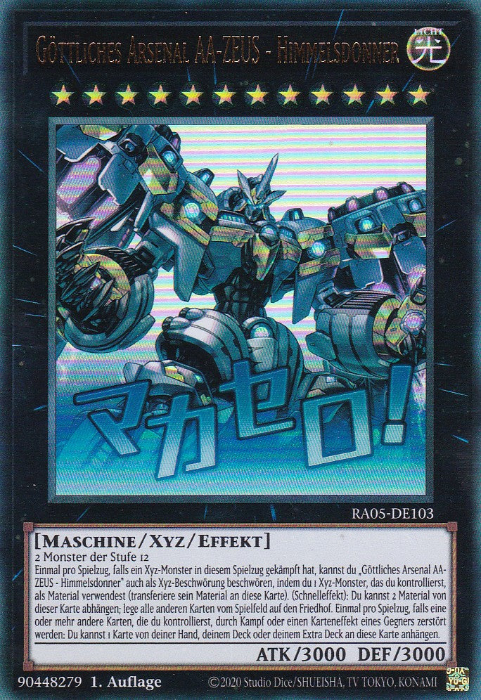Göttliches Arsenal AA-ZEUS - Himmelsdonner - RA05-DE103 - Ultra Rare - Deutsch - Rarity Collection 5 - Yugioh