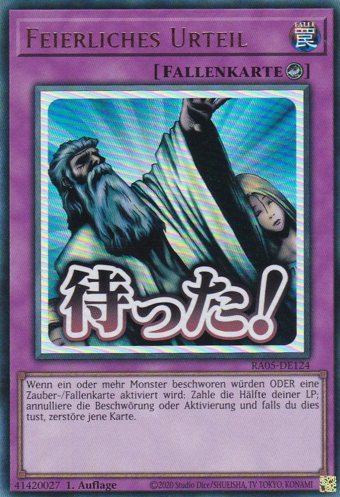 Feierliches Urteil - RA05-DE124 - Ultra Rare - Deutsch - Rarity Collection 5 - Yugioh