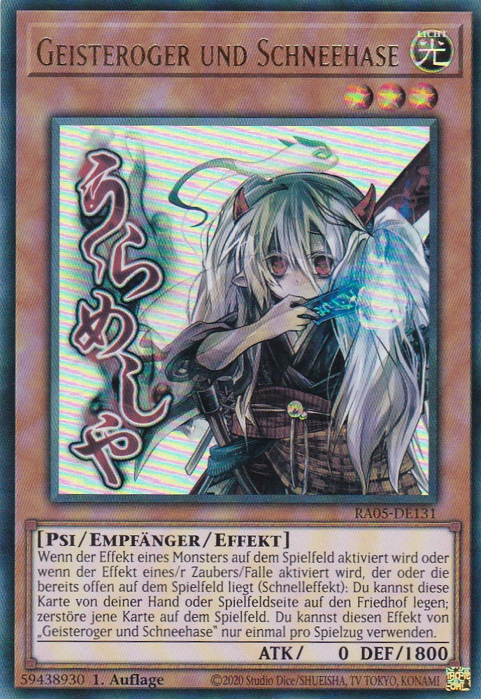 Geisteroger und Schneehase - RA05-DE131 - Ultra Rare - Deutsch - Rarity Collection 5 - Yugioh