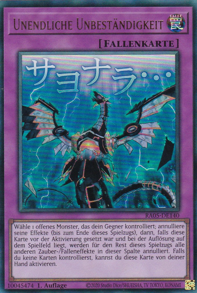 Unendliche Unbeständigkeit - RA05-DE140 - Ultra Rare - Deutsch - Rarity Collection 5 - Yugioh