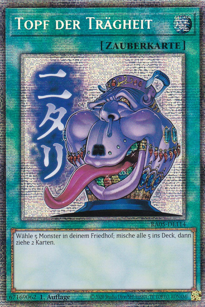 Topf der Trägheit - RA05-DE114 - Starlight Rare - Deutsch - Rarity Collection 5 - Yugioh
