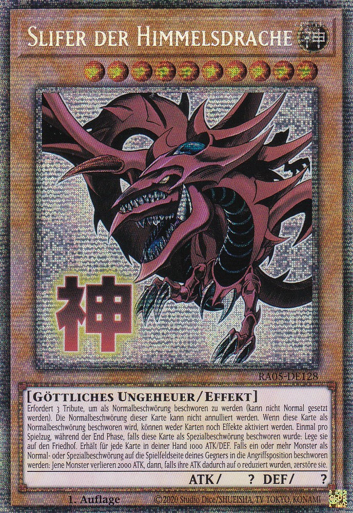 Slifer der Himmeldrache - RA05-DE128 - Starlight Rare - Deutsch - Rarity Collection 5 - Yugioh