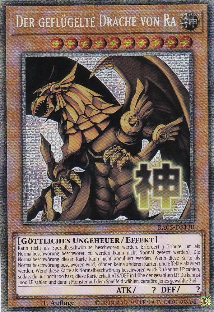 Der geflügelte Drache von Ra - RA05-DE130 - Starlight Rare - Deutsch - Rarity Collection 5 - Yugioh