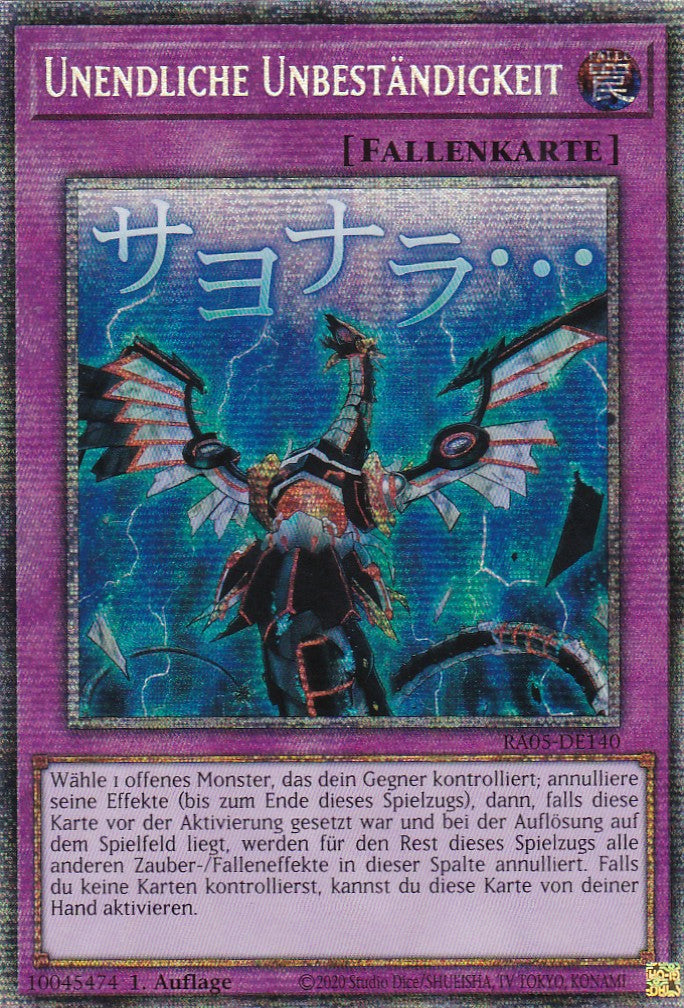 Unendliche Unbeständigkeit - RA05-DE140 - Starlight Rare - Deutsch - Rarity Collection 5 - Yugioh