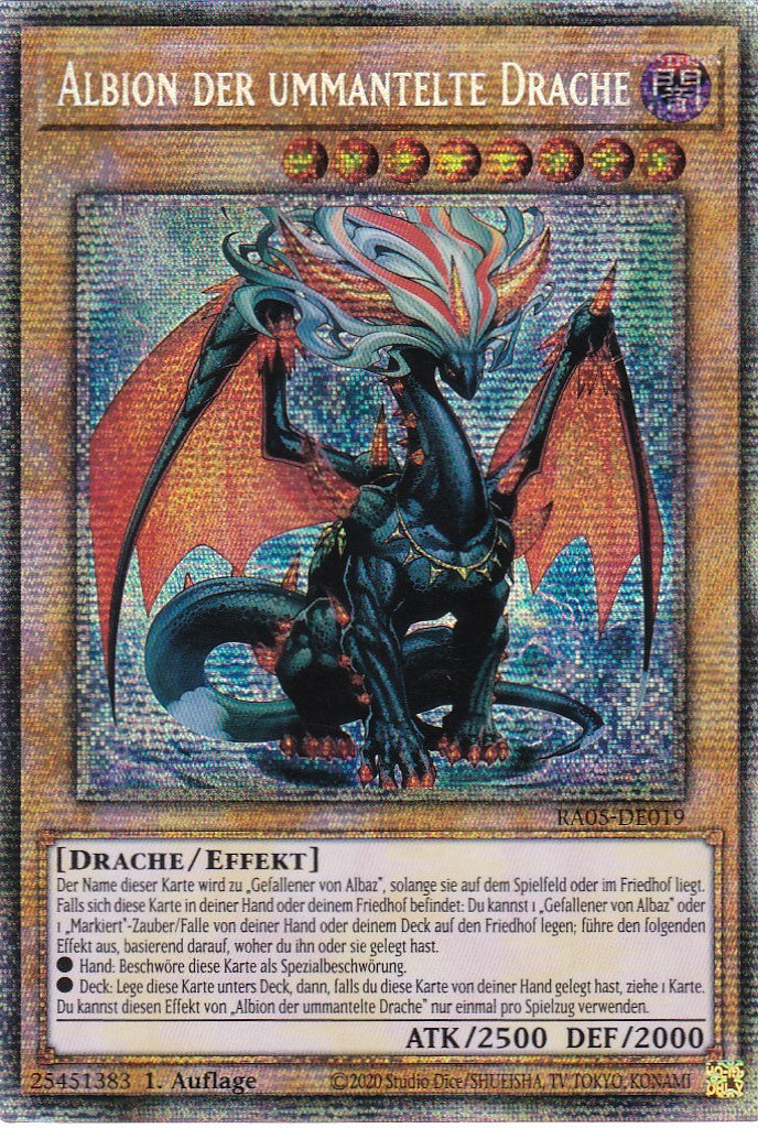 Albion der ummantelte Drache - RA05-DE019 - Starlight Rare - Deutsch - Rarity Collection 5 - Yugioh