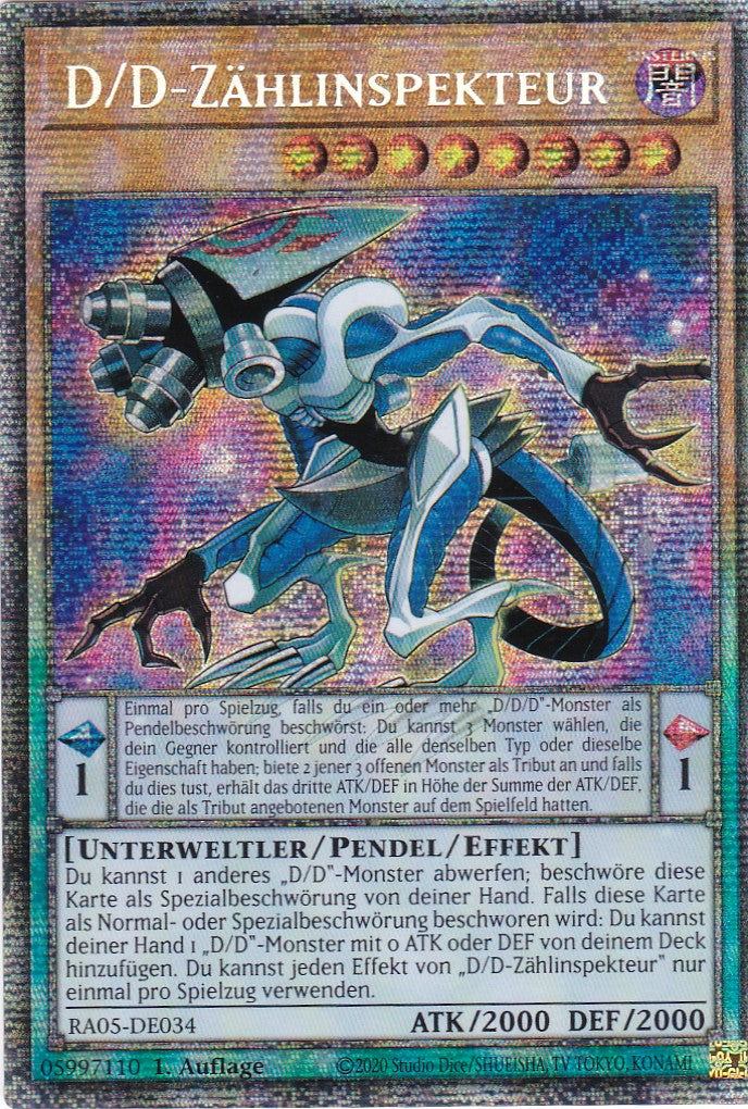 D/D-Zählinspekteur - RA05-DE034 - Starlight Rare - Deutsch - Rarity Collection 5 - Yugioh